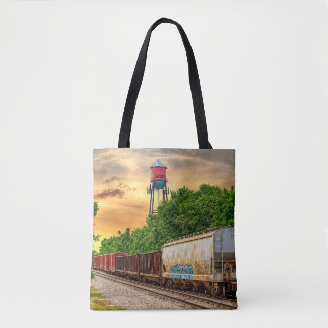 Urban Steam Punk Sunset Tote Bag (Front)