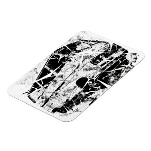 Urban Street Art Abstract Shattered Vintage Van Magnet