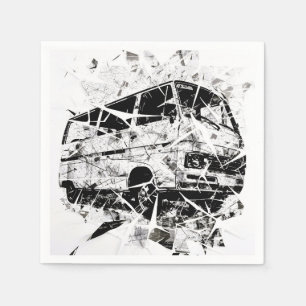 Urban Street Art Abstract Shattered Vintage Van Napkin