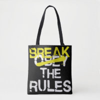 Urban street art break the rules stencil graffiti