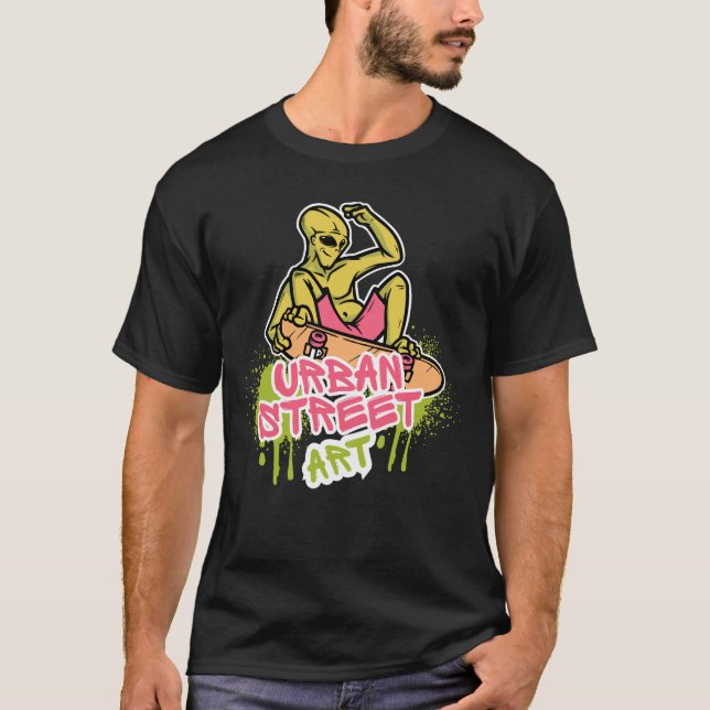 Urban Street Art Style Illustration T-Shirt (Front)
