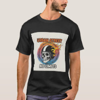 Urban Street Rider Skull with Flames - No Limits D