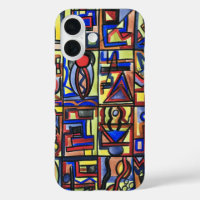 Urban Street Two-Hand Painted Abstract Geometric 