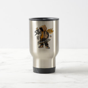 Urban Streetwear Fashion Character – Cool Graffiti Travel Mug