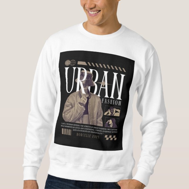 Urban Style Graphic Design – Bold Streetwear State Sweatshirt (Front)