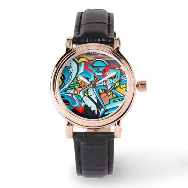Urban subway graffiti art watch (Front)