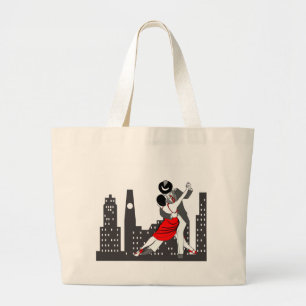 Urban tango large tote bag