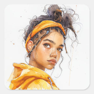 Urban Teen Square Sticker