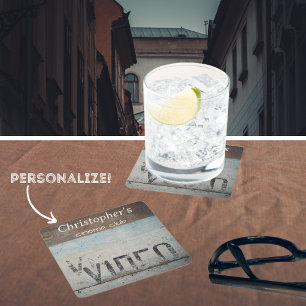 Urban-themed loft style cinephile movie lovers  square paper coaster