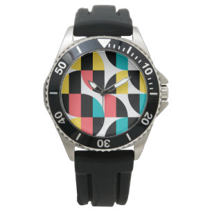 Urban, trendy, colorful, modern graphic pattern watch