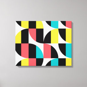 Urban, trendy, colourful, modern graphic pattern canvas print