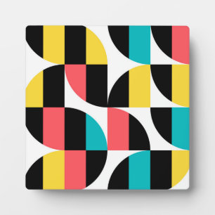 Urban, trendy, colourful, modern graphic pattern plaque
