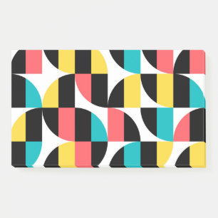 Urban, trendy, colourful, modern graphic pattern post-it notes