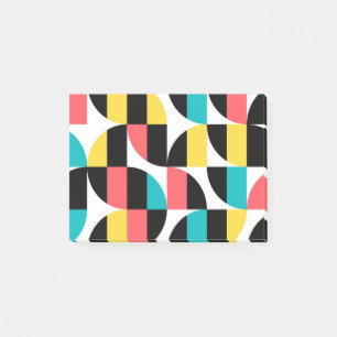 Urban, trendy, colourful, modern graphic pattern post-it notes