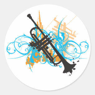 Urban Trumpet Classic Round Sticker