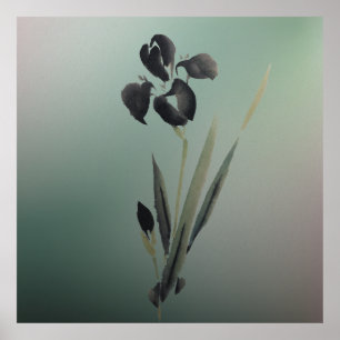 Urban Ukiyo-e Chic: Sleek Sophistication in Black  Poster