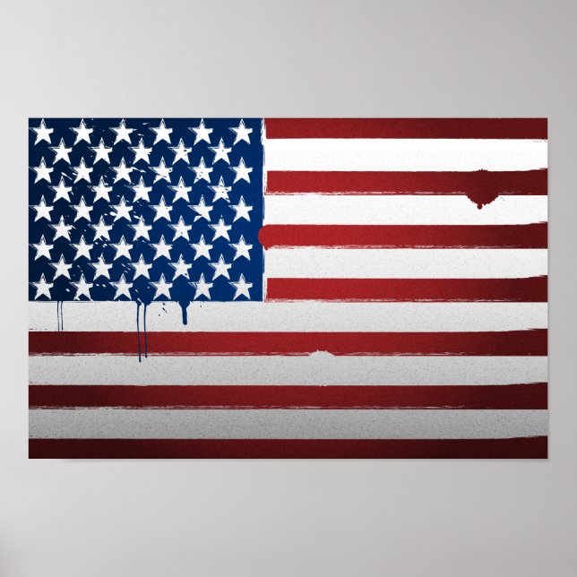 Urban USA Flag Poster (Front)