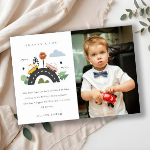 Urban Vehicle Cars Road Photo Any Age Birthday Thank You Card