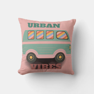 Urban Vibes Retro Van Graphic Cushion