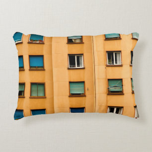 Urban view of the city of Bilbaoapartment,architec Decorative Cushion