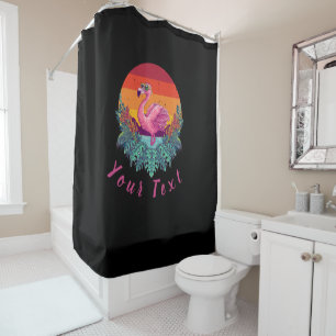 Urban Warrior Sunset PINK FALMINGO Shower Curtain