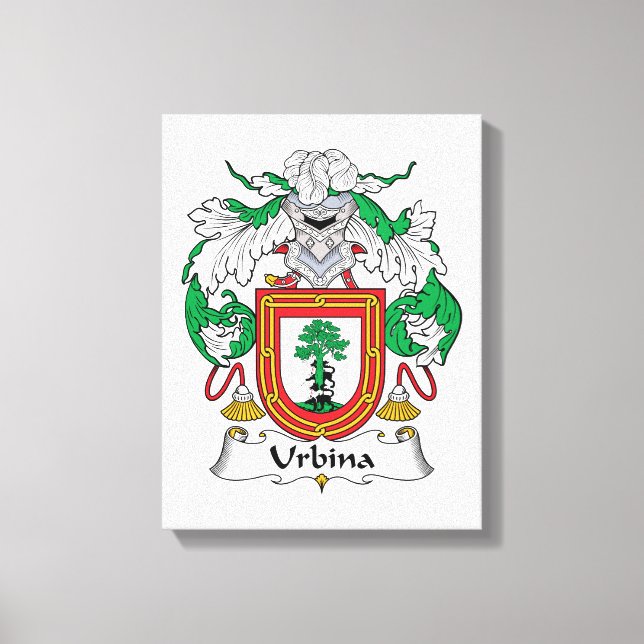Urbina Family Crest Canvas Print (Front)