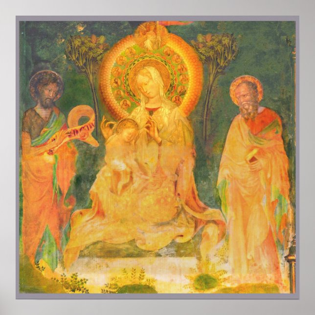 Urbino Life of John the Baptist by Salimbeni Poster (Front)