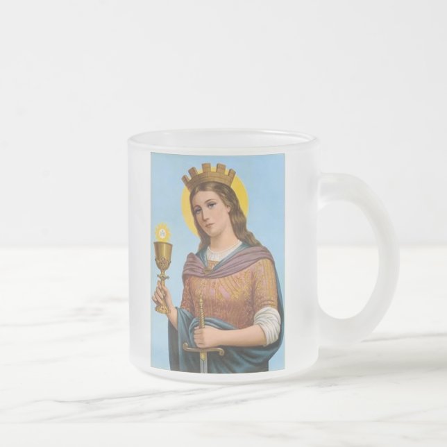 Urceus S. Barbarae Frosted Glass Coffee Mug (Right)