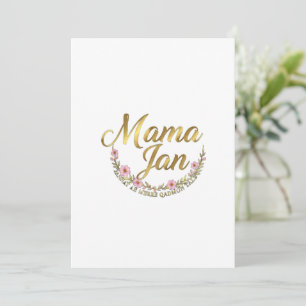 Urdu Mother's Day Card Mama Jan Greeting Card