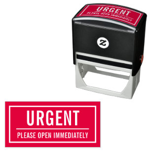 Urgent Please Open Immediately Self-inking Stamp