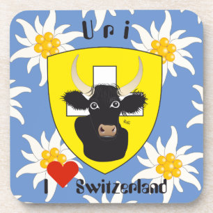 Uri Schweiz Suisse Svizzera Kork-Untersetzer Coaster