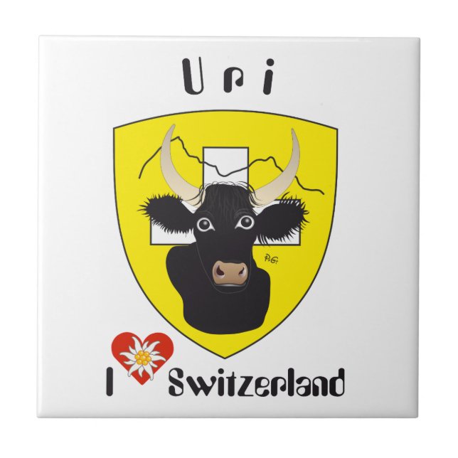 Uri Schweiz Suisse Svizzera Svizra Fliese Tile (Front)