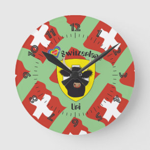 Uri Schweiz Suisse Svizzera Svizra Round Clock