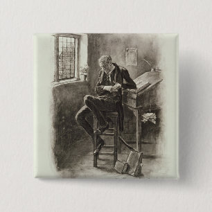 Uriah Heep, from 'Charles Dickens: A Gossip about 15 Cm Square Badge
