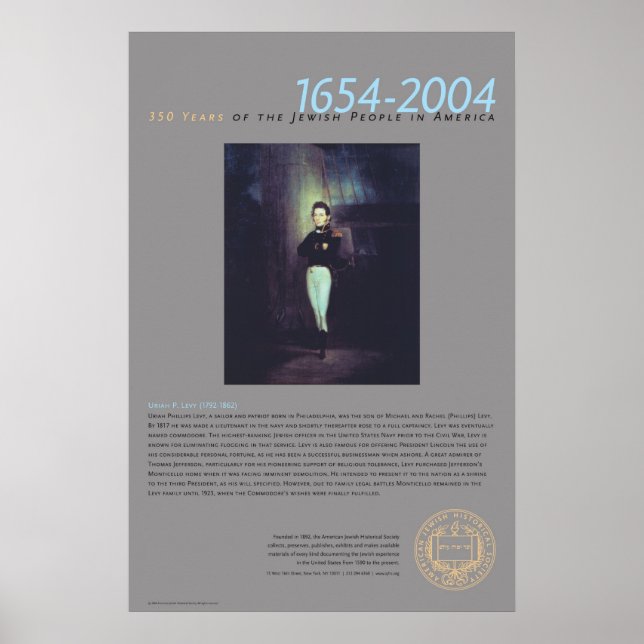 Uriah P. Levy (1792-1862) Poster (Front)