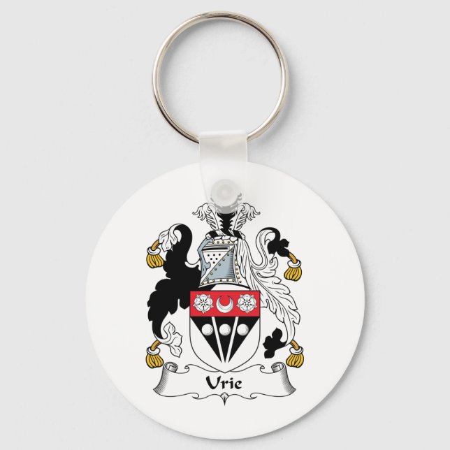 Urie Family Crest Key Ring (Front)