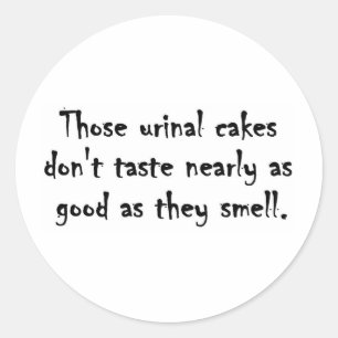 Urinal cakes classic round sticker