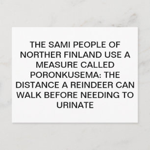 Urinating Reindeer Postcard