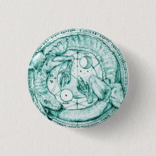 uroboro alquimico 3 cm round badge