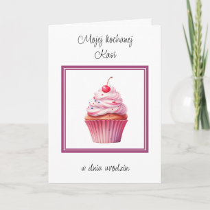 Urodziny - Personalised Polish birthday card 