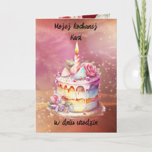 Urodziny - Personalised Polish birthday card 