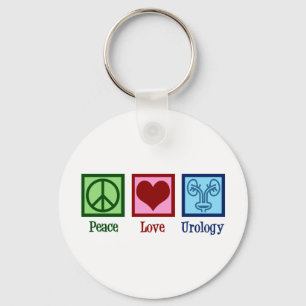 Urologist Peace Love Urology Key Ring