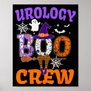 Urology Boo Crew Spooky Ghost Funny Halloween Poster