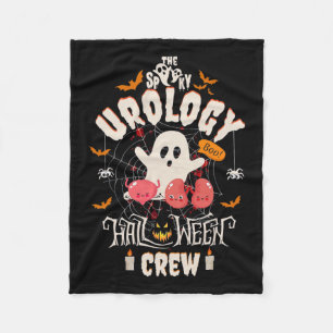 Urology Halloween Crew Cute Ghost Nurse Student Fleece Blanket