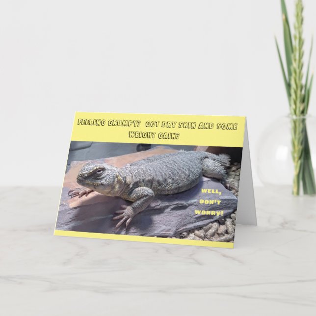 Uromastyx Reptile Lizard Birthday Card (Front)