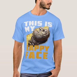Uromastyx This Is My Happy Face Funny Pet Dabb Liz T-Shirt