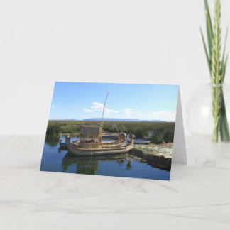 uros island boat card
