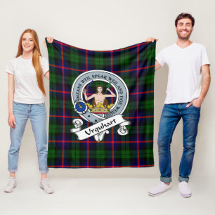 Urquhart Modern Clan Badge Tartan Plaid Fleece Blanket