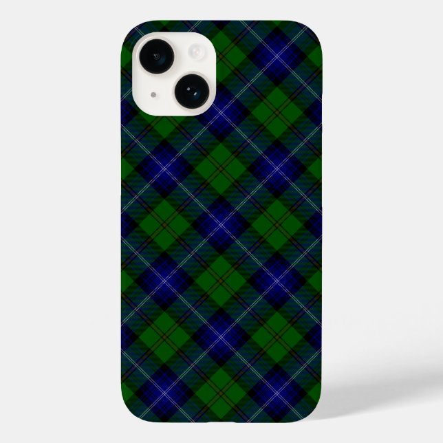 Urquhart tartan blue green plaid Case-Mate iPhone case (Back)