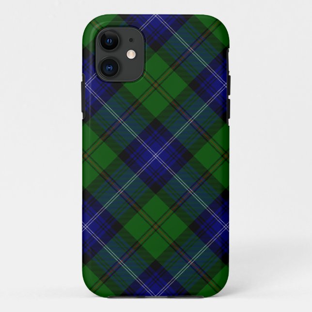 Urquhart tartan blue green plaid Case-Mate iPhone case (Back)